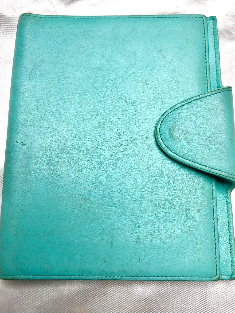 Vintage Tiffany & Co. Tiffany Blue Leather Planner Agenda Cover Organizer